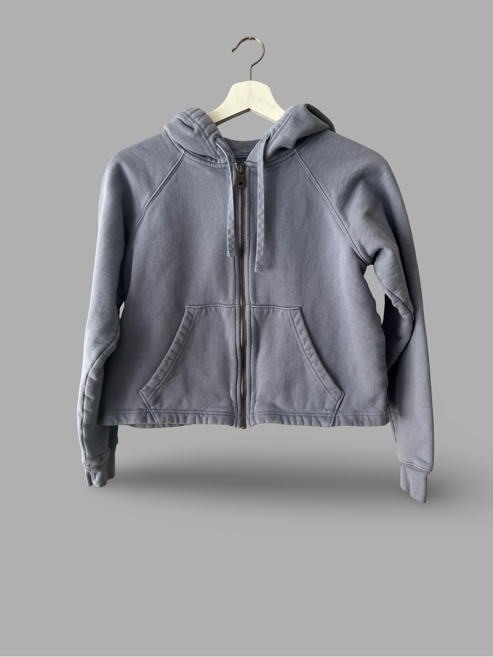 Girlfriend Collective Light Blue Zip Up Hoodie